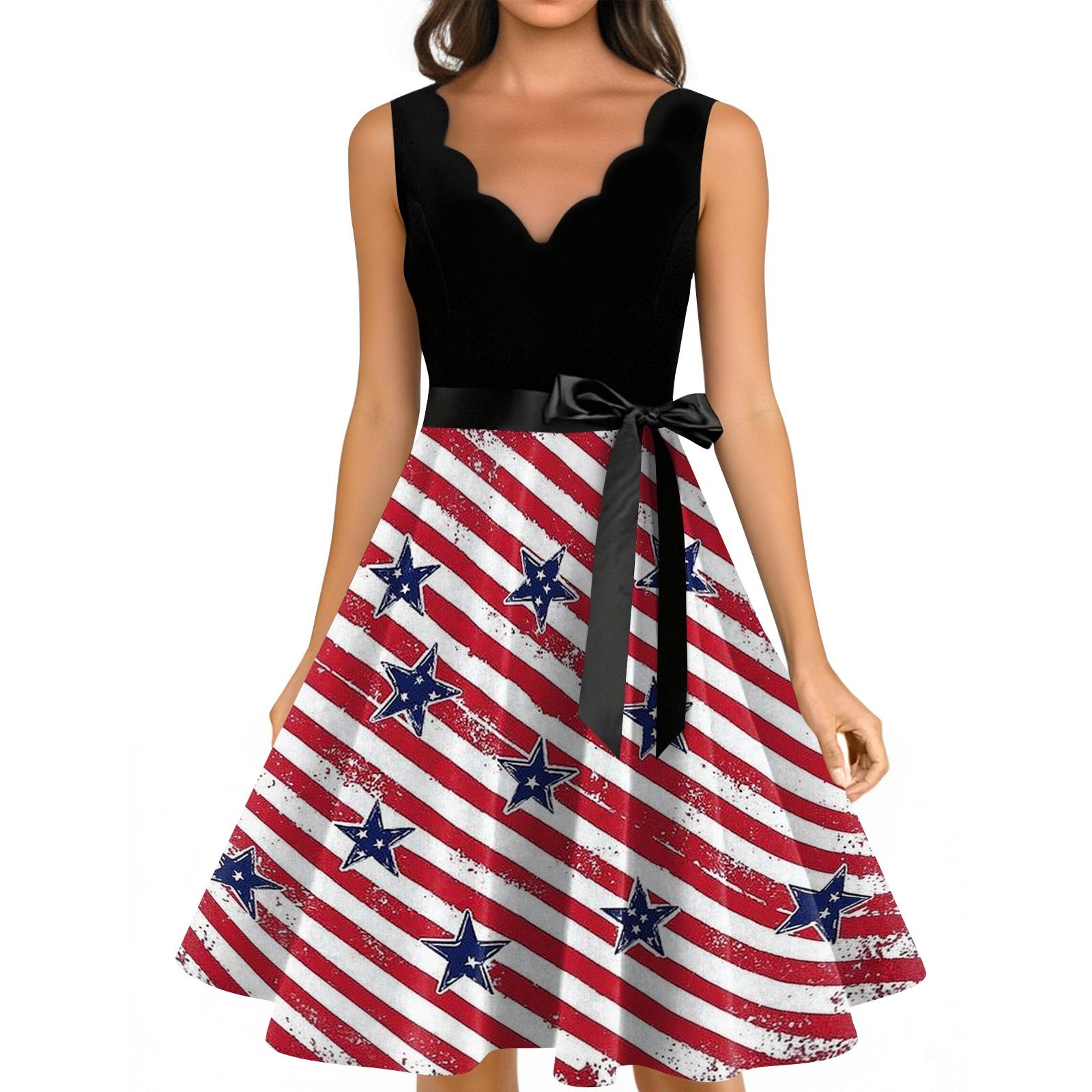 Women s Casual Fashion Independence Day Printed V-neck Retro Sleeveless Dress XL винний
Women s Casual Fashion Independence Day Printed V-neck Retro Sleeveless Dress XL винний
