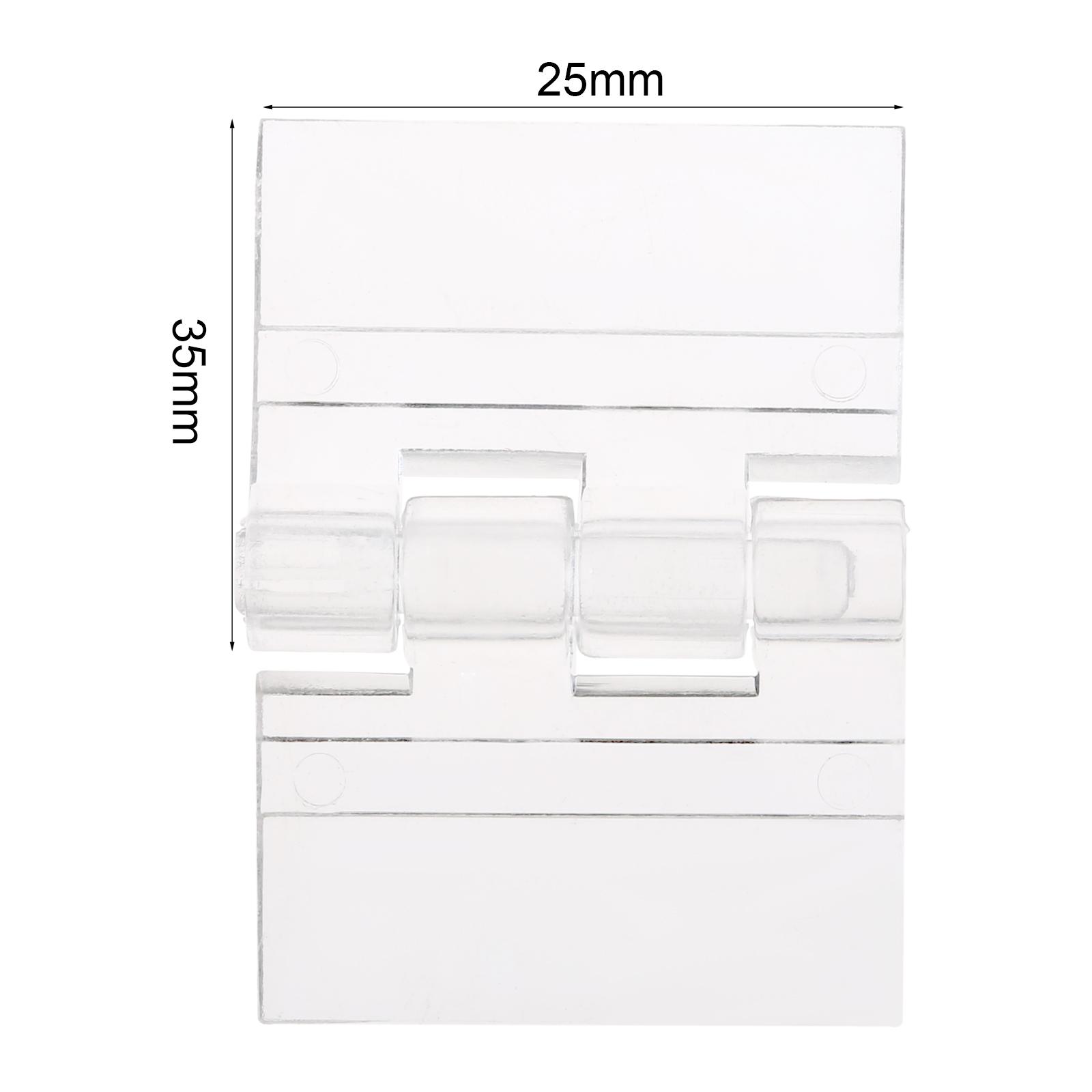 10Pcs Acrylic Hinges Clear Acrylic Mini Hinge Transparent Plastic Folding Hinge Tools for Furniture Cabinet Door 25*35mm/30*35mm
10Pcs Acrylic Hinges Clear Acrylic Mini Hinge Transparent Plastic Folding Hinge Tools for Furniture Cabinet Door 25*35mm/30*35mm