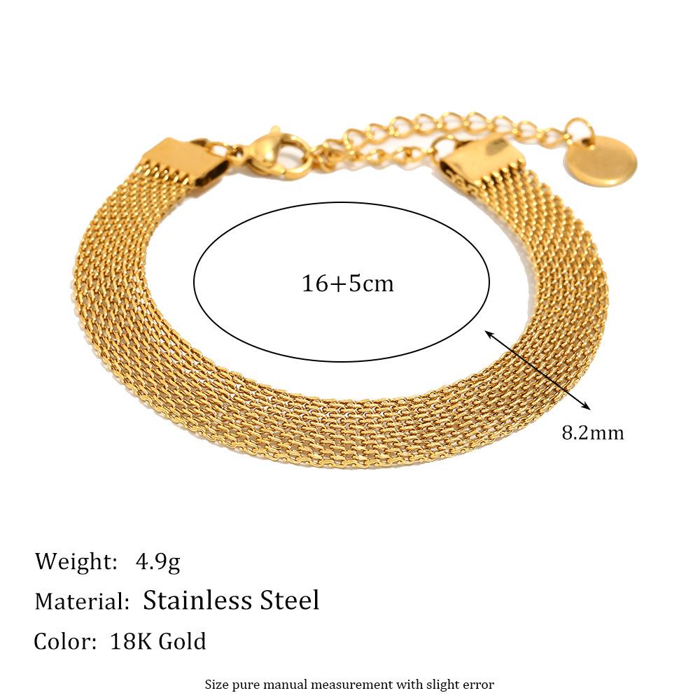 MamacitaSlay 316L Stainless Steel Exquisite Watch Band Bracelet 18K Gold Plated Waterproof Wrist Jewelry Women s Unique Bracelet 22cm
MamacitaSlay 316L Stainless Steel Exquisite Watch Band Bracelet 18K Gold Plated Waterproof Wrist Jewelry Women s Unique Bracelet 22cm