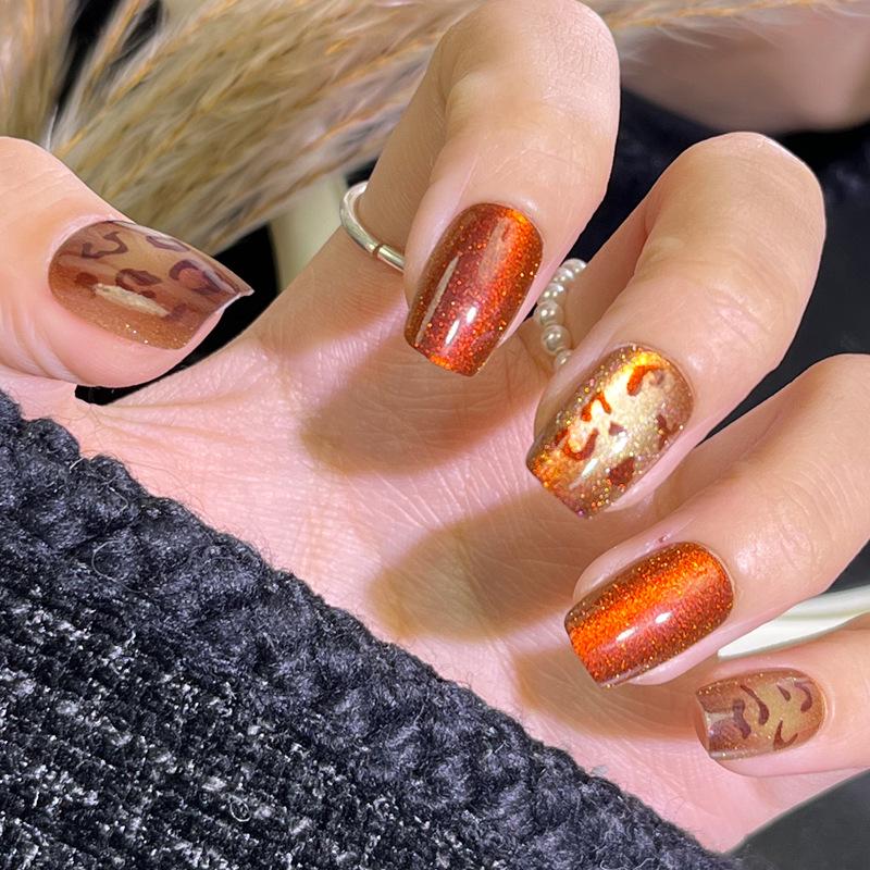 Autumn/Winter Brown Leopard Cat Eye Nail Tips – Short Wearable Manicure Prefabricated Strips #30 Pieces/Board
Autumn/Winter Brown Leopard Cat Eye Nail Tips – Short Wearable Manicure Prefabricated Strips #30 Pieces/Board