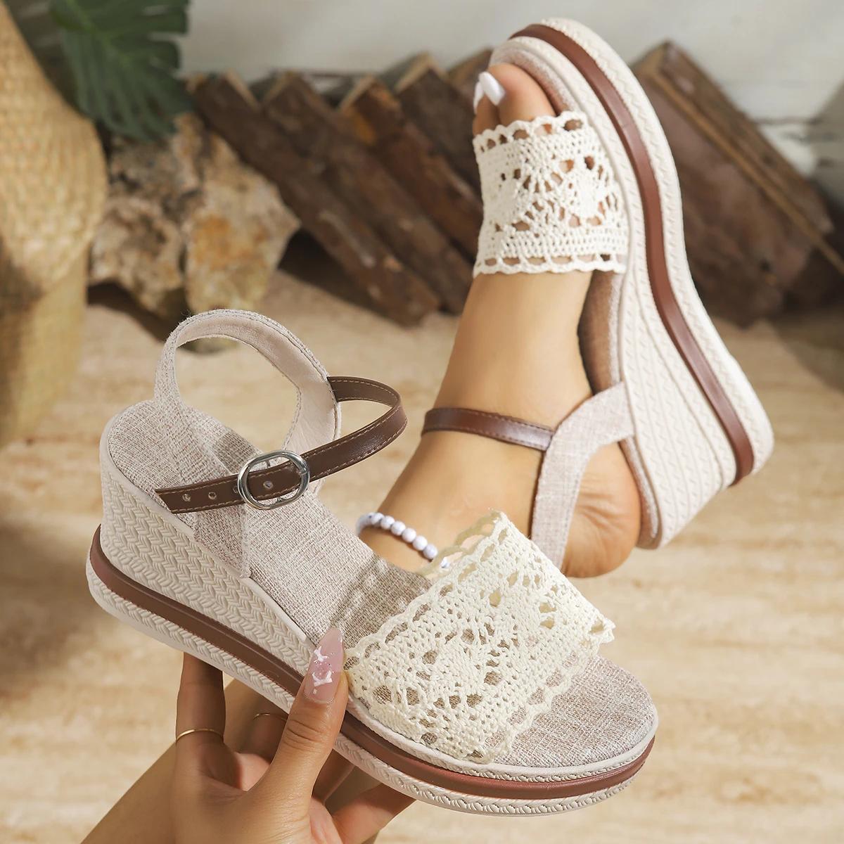 Fashion 2025 New Women Sandals Flower Anti-slip Wedges Sandals Women Beach Slip on Outdoor Heels Roman Shoes Woman Sandalias De Mujer 36 бежевый
Fashion 2025 New Women Sandals Flower Anti-slip Wedges Sandals Women Beach Slip on Outdoor Heels Roman Shoes Woman Sandalias De Mujer 36 бежевый