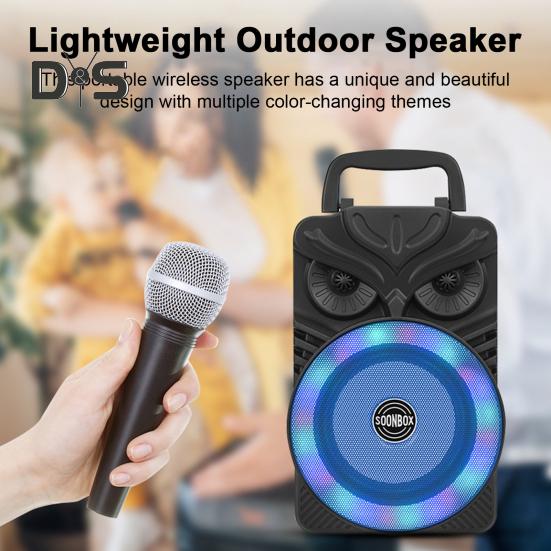 Bluetooth-совместимый динамик с RGB-подсветкой, поддержкой TF-карт, стереозвуком, перезаряжаемым портативным беспроводным динамиком чёрный
Bluetooth-совместимый динамик с RGB-подсветкой, поддержкой TF-карт, стереозвуком, перезаряжаемым портативным беспроводным динамиком чёрный