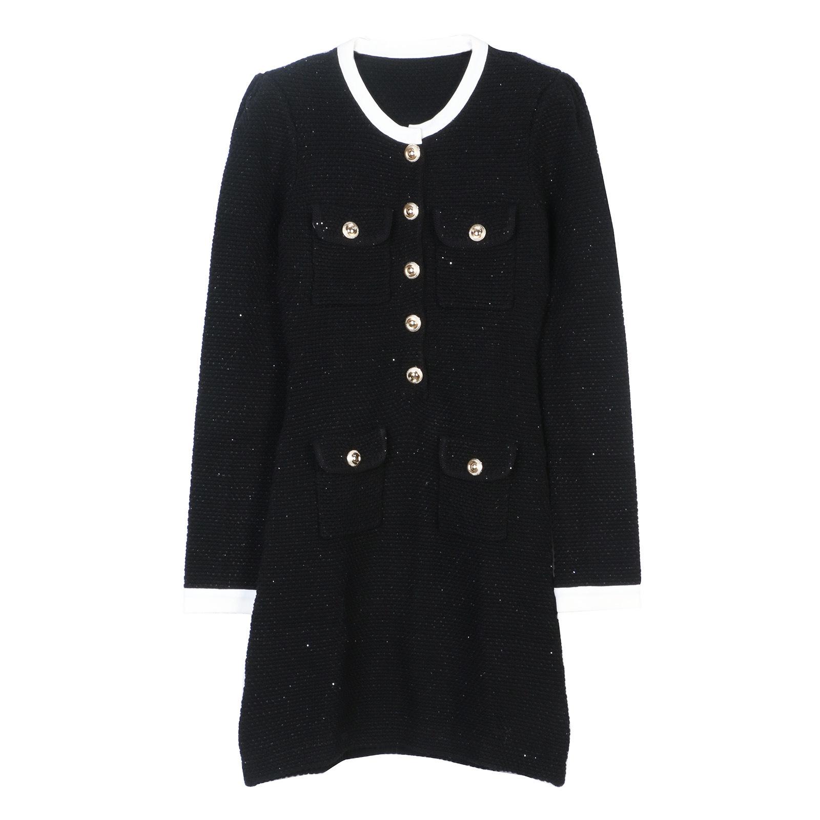 Women s French Socialite Mini Dress - Autumn/Winter, Contrasting White, Knit Waist-Hugging Style Large
Women s French Socialite Mini Dress - Autumn/Winter, Contrasting White, Knit Waist-Hugging Style Large