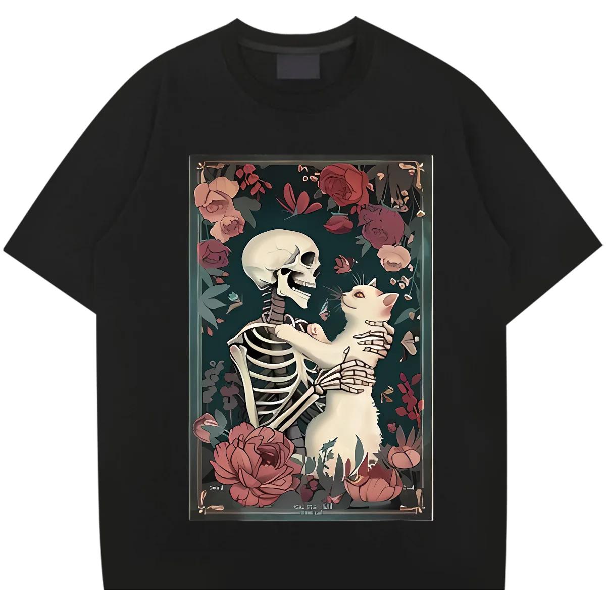 Skull And Cat T Shirt Oversized O-Neck Tee Retro For Men Woman Tees Graphic Printing Clothes Streetwear Tops Loose T-Shirt XXXXXL чёрный
Skull And Cat T Shirt Oversized O-Neck Tee Retro For Men Woman Tees Graphic Printing Clothes Streetwear Tops Loose T-Shirt XXXXXL чёрный