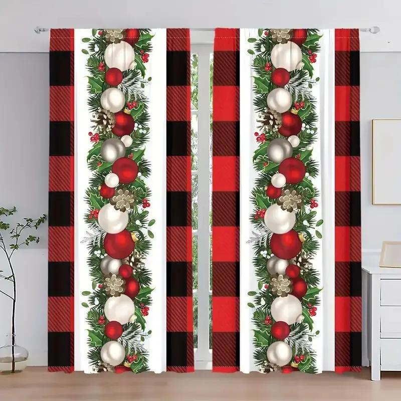 Set Of 2 Christmas Balls Pine Leaves Pinecones Printed Curtains Window Decorations Home Room Made Polyester W100*H70(CM)-Hooks&2PCS
Set Of 2 Christmas Balls Pine Leaves Pinecones Printed Curtains Window Decorations Home Room Made Polyester W100*H70(CM)-Hooks&2PCS