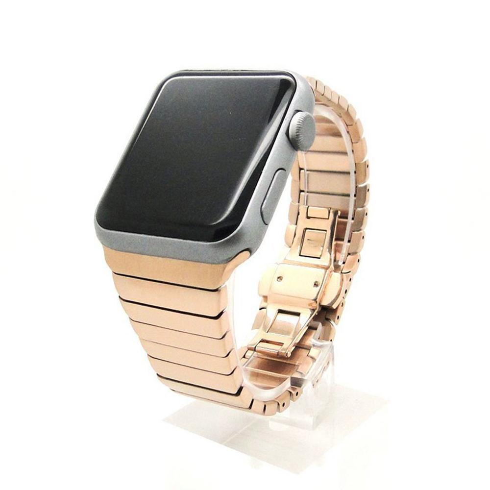 Solid Stainless Steel Link Bracelet Watch Strap for Apple Watch Series 10 42mm/9 8 7 41mm/SE (2023) SE (2022) SE 6 5 4 40mm/3 2 1 38mm Rose Gold Color
Solid Stainless Steel Link Bracelet Watch Strap for Apple Watch Series 10 42mm/9 8 7 41mm/SE (2023) SE (2022) SE 6 5 4 40mm/3 2 1 38mm Rose Gold Color