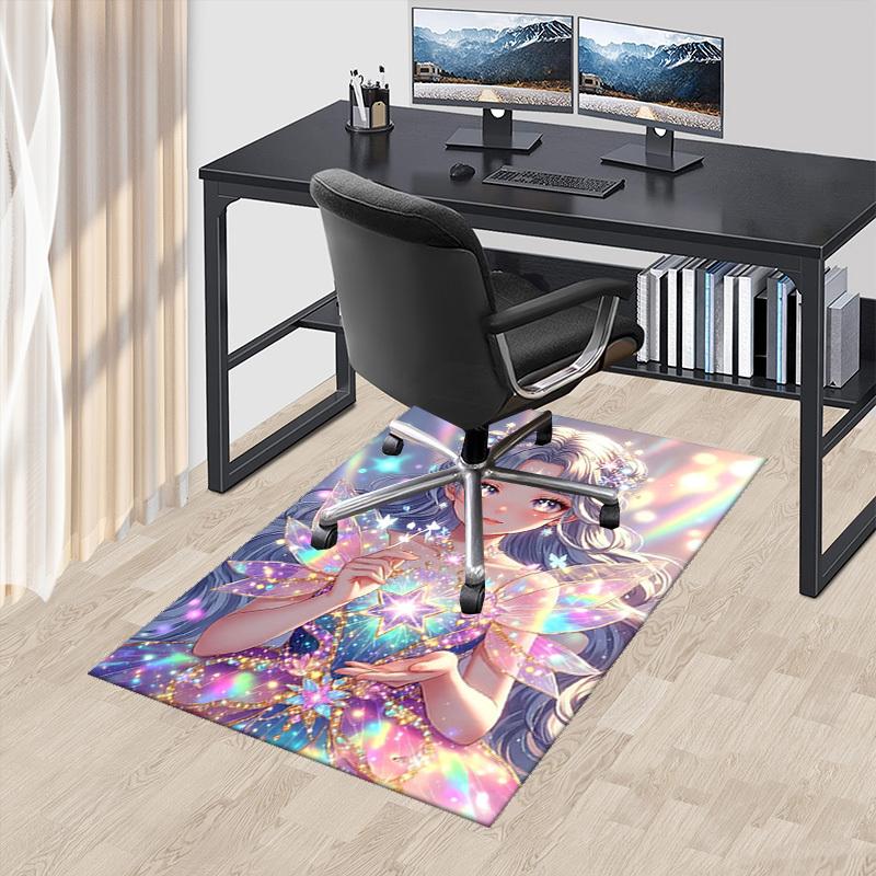 1pc Anime Fairy Chair Mat - Sparkling Star Office Rug with Fantasy Wings Design, Non-Slip Carpet for Desk Chairs, Perfect Gift for Anime Lovers and Ho 60cm by 90cm
1pc Anime Fairy Chair Mat - Sparkling Star Office Rug with Fantasy Wings Design, Non-Slip Carpet for Desk Chairs, Perfect Gift for Anime Lovers and Ho 60cm by 90cm