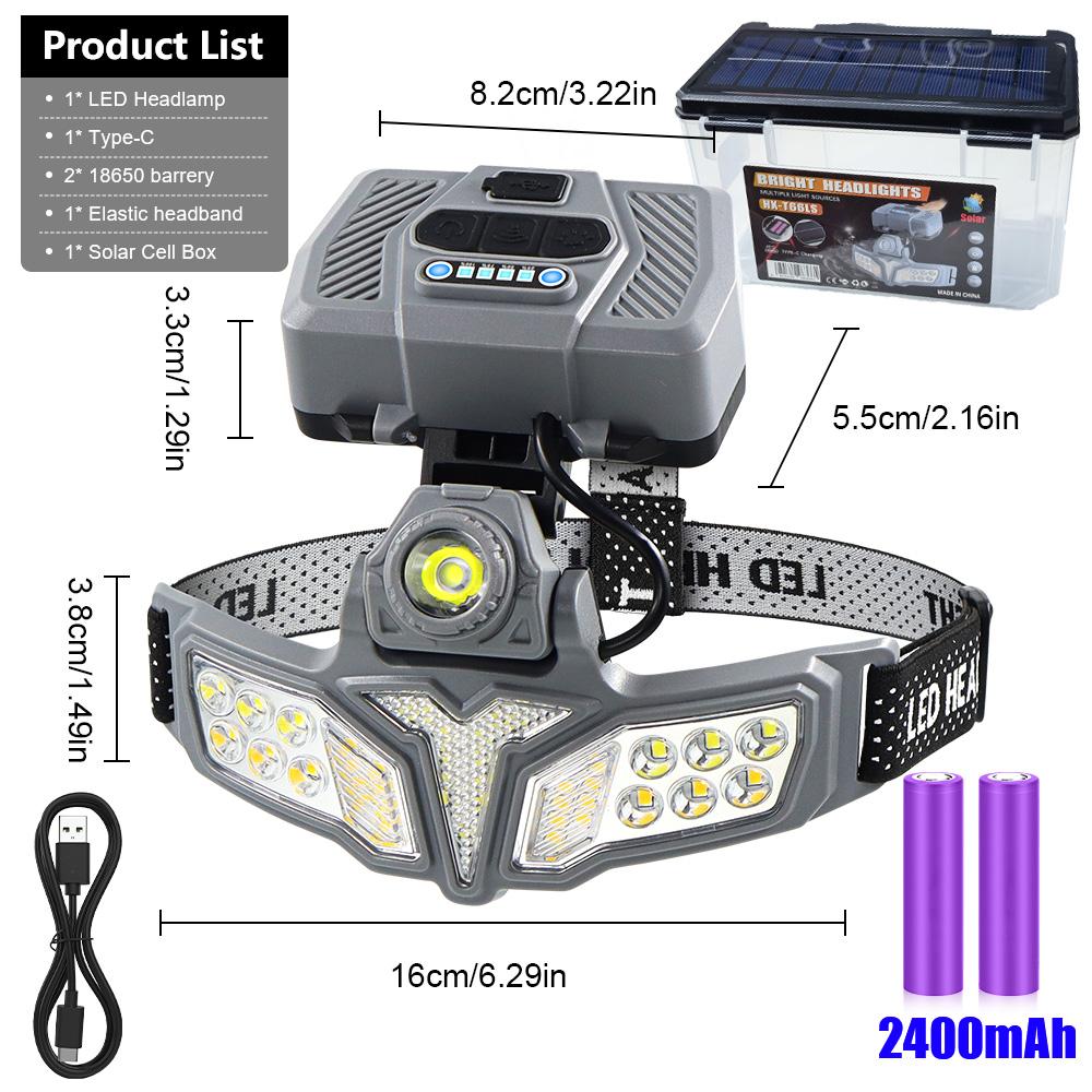 Strong Light Headlamp Motion Sensor Headlight 18650 USB C Rechargeable Head Flashlight Outdoor Camping Fishing Emergency Lantern black
Strong Light Headlamp Motion Sensor Headlight 18650 USB C Rechargeable Head Flashlight Outdoor Camping Fishing Emergency Lantern black