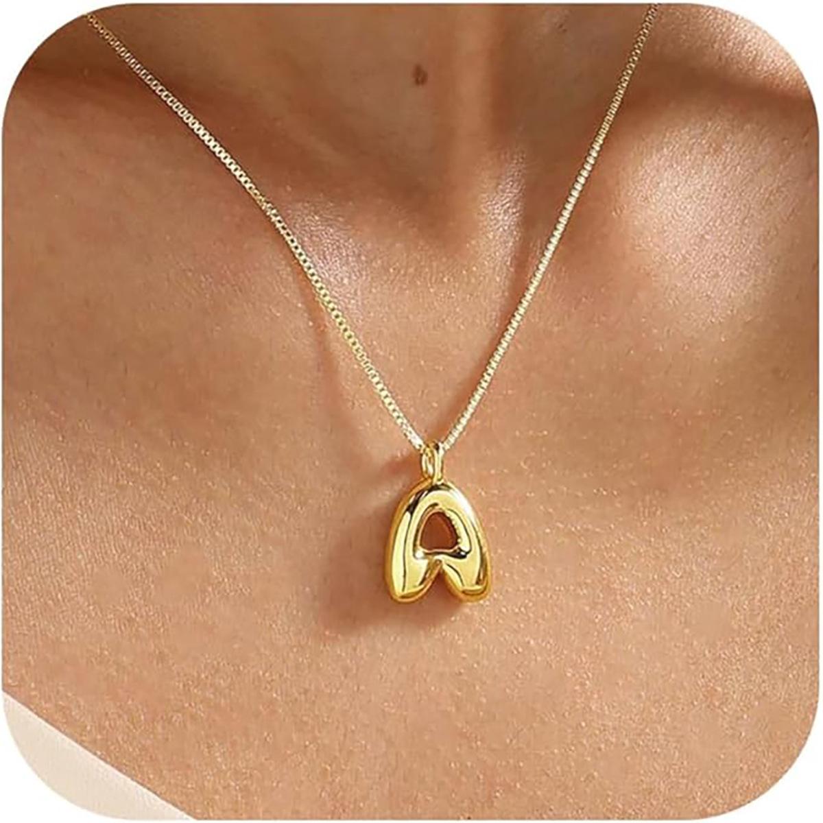 Elegant And Minimalist 26 Letter English Necklace With Bubble Gloss Letter Pendant, Women s Gift Collarbone Chain
Elegant And Minimalist 26 Letter English Necklace With Bubble Gloss Letter Pendant, Women s Gift Collarbone Chain