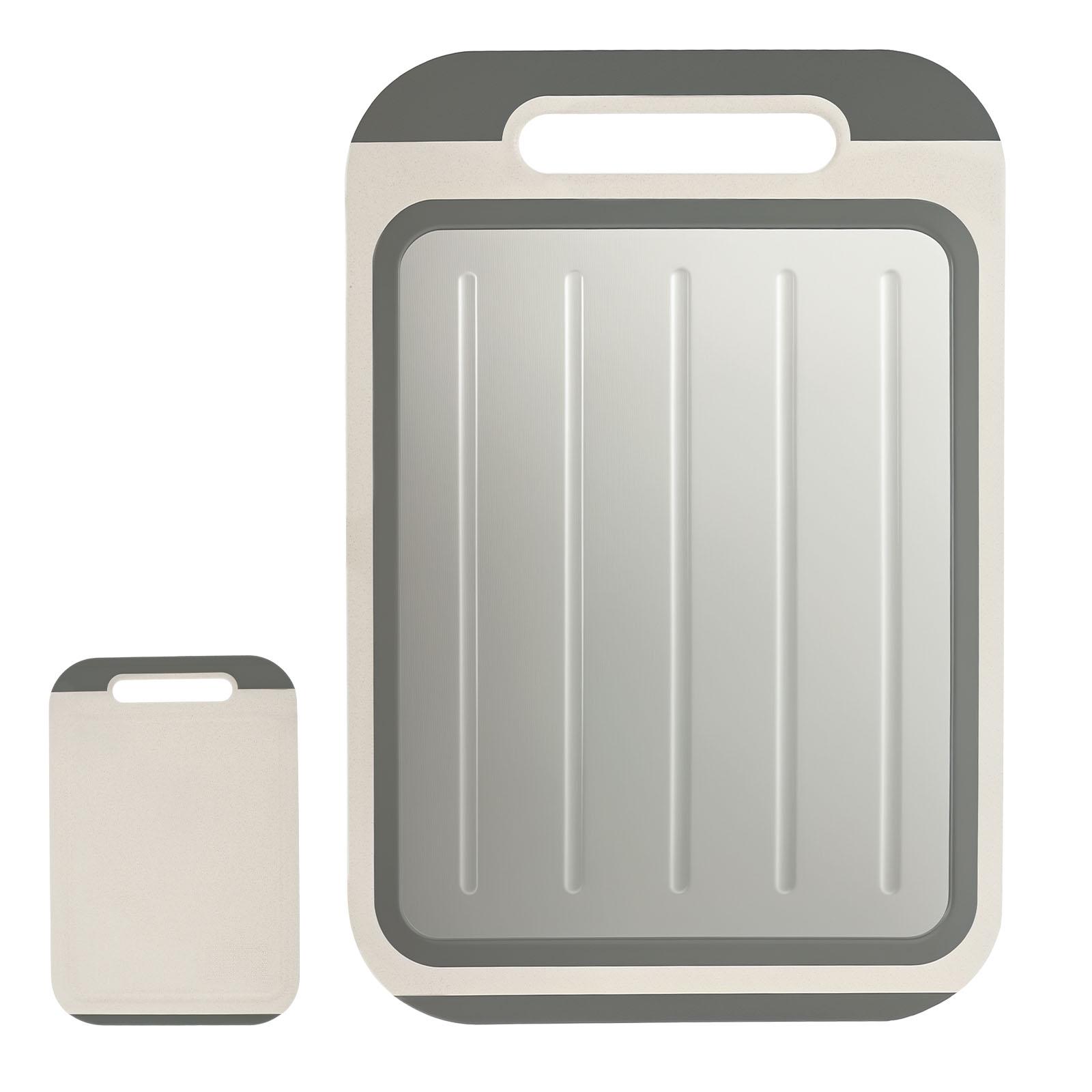 Double Sided Cutting Board with Handle and Deep Juice Groove Stainless Steel and PP Dual-purpose Chopping Board Kitchen Utensils бежевый
Double Sided Cutting Board with Handle and Deep Juice Groove Stainless Steel and PP Dual-purpose Chopping Board Kitchen Utensils бежевый