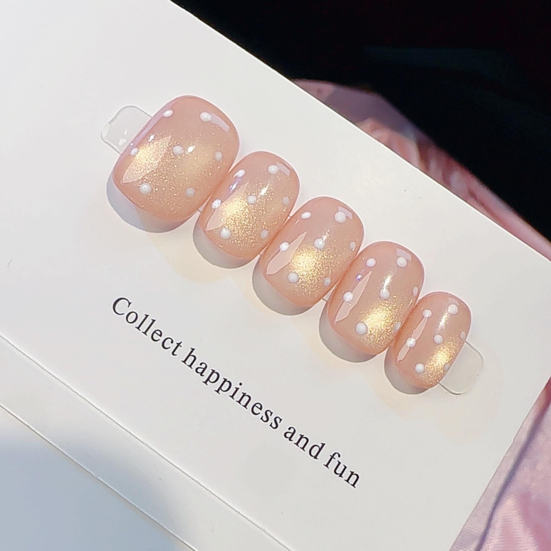 Nude Pearl Polka Dot Wearable Nails - Clear, Gentle Whitening, Everyday Simple Style (S11-07)
Nude Pearl Polka Dot Wearable Nails - Clear, Gentle Whitening, Everyday Simple Style (S11-07)