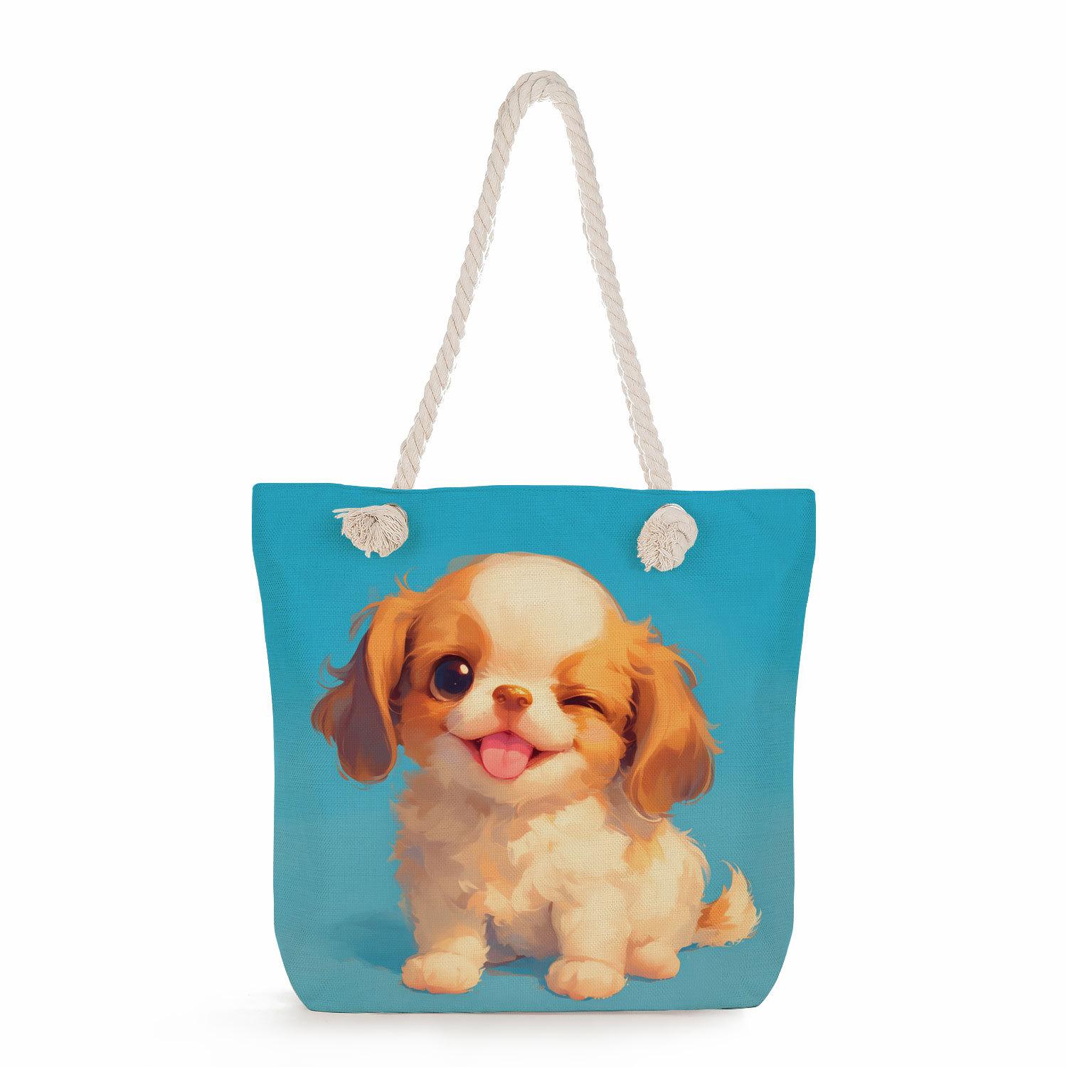 Cartoon animals print thick rope single-shoulder beach bag 7347 KTB
Cartoon animals print thick rope single-shoulder beach bag 7347 KTB