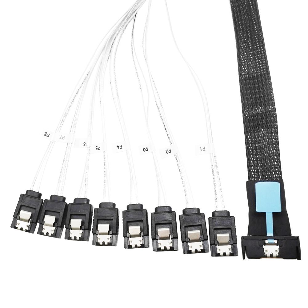 0.5M PCI-E Slimline SAS SFF-8654 8I To 8X SATA Cable PCI-E5.0 Server Hard Drive Conversion Cable SFF-8654 74P To 8*SATA 7P Cord
0.5M PCI-E Slimline SAS SFF-8654 8I To 8X SATA Cable PCI-E5.0 Server Hard Drive Conversion Cable SFF-8654 74P To 8*SATA 7P Cord