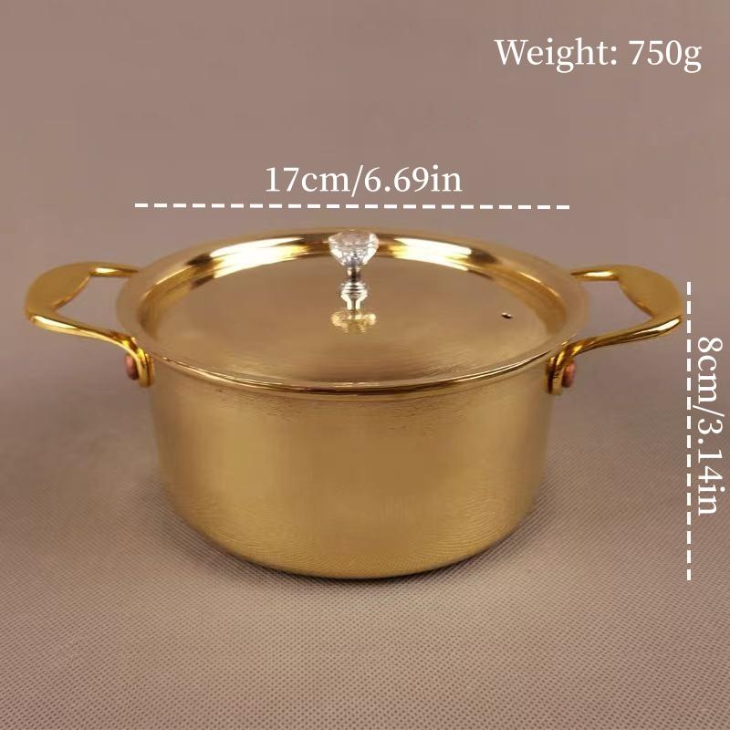 Vintage Brass Pot,Thickened Food Pot Cooking Utensil Simmering and Pasta Stewing,With lid Luster Polishing Texture Handheld Pot
Vintage Brass Pot,Thickened Food Pot Cooking Utensil Simmering and Pasta Stewing,With lid Luster Polishing Texture Handheld Pot