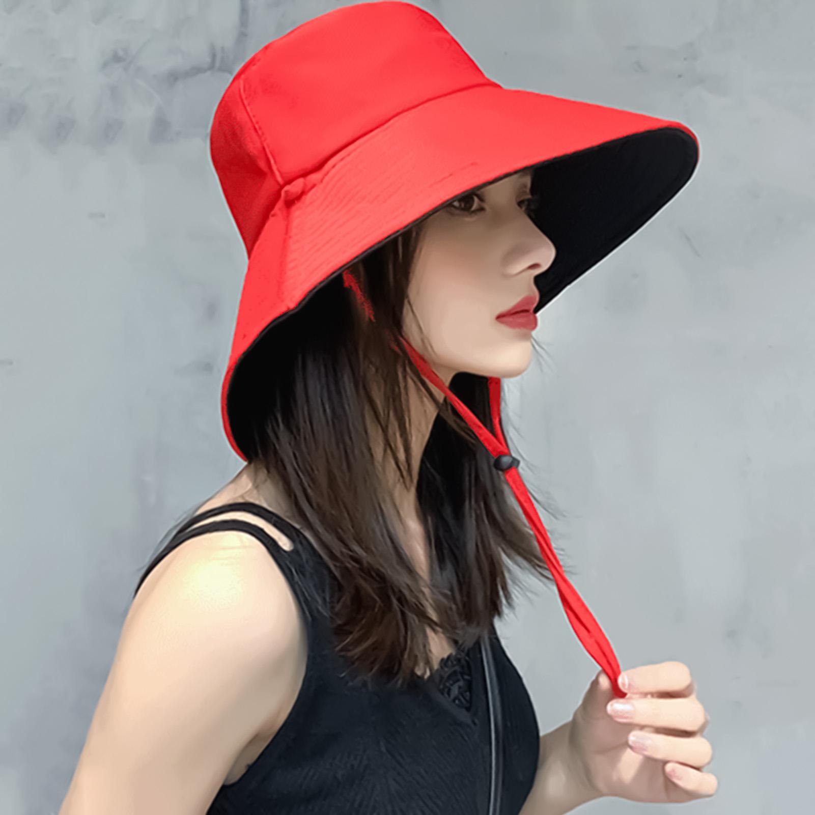 Womens Summer Sun Hat Solid Color Wide Brim Summer Hat Floppy Bucket Hat with Adjustable String for Travel Holiday Beach
Womens Summer Sun Hat Solid Color Wide Brim Summer Hat Floppy Bucket Hat with Adjustable String for Travel Holiday Beach