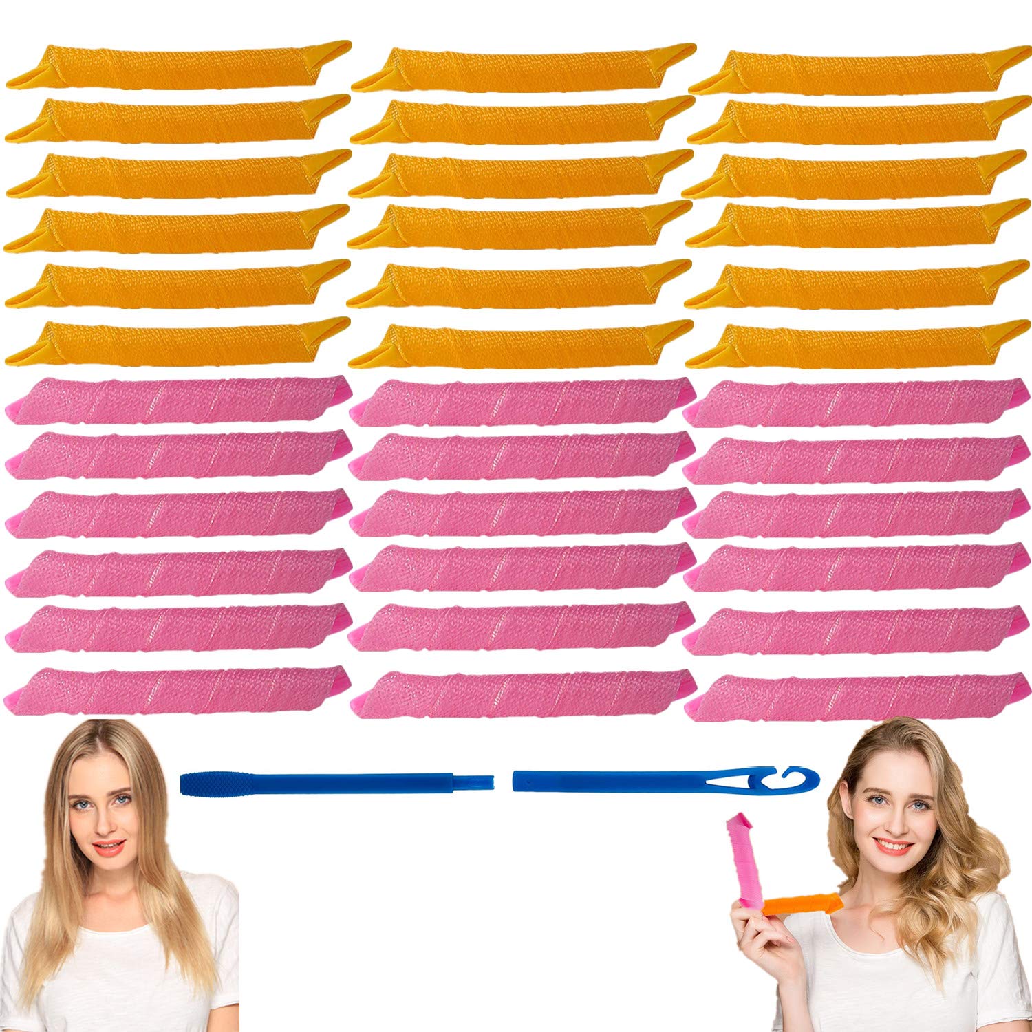 10 Pcs Heatless Spiral Curling Irons,heatless Curling Irons Different Size Magic Curling Irons,heatless Curling Irons Styling Set for Long Hair 30cm
10 Pcs Heatless Spiral Curling Irons,heatless Curling Irons Different Size Magic Curling Irons,heatless Curling Irons Styling Set for Long Hair 30cm