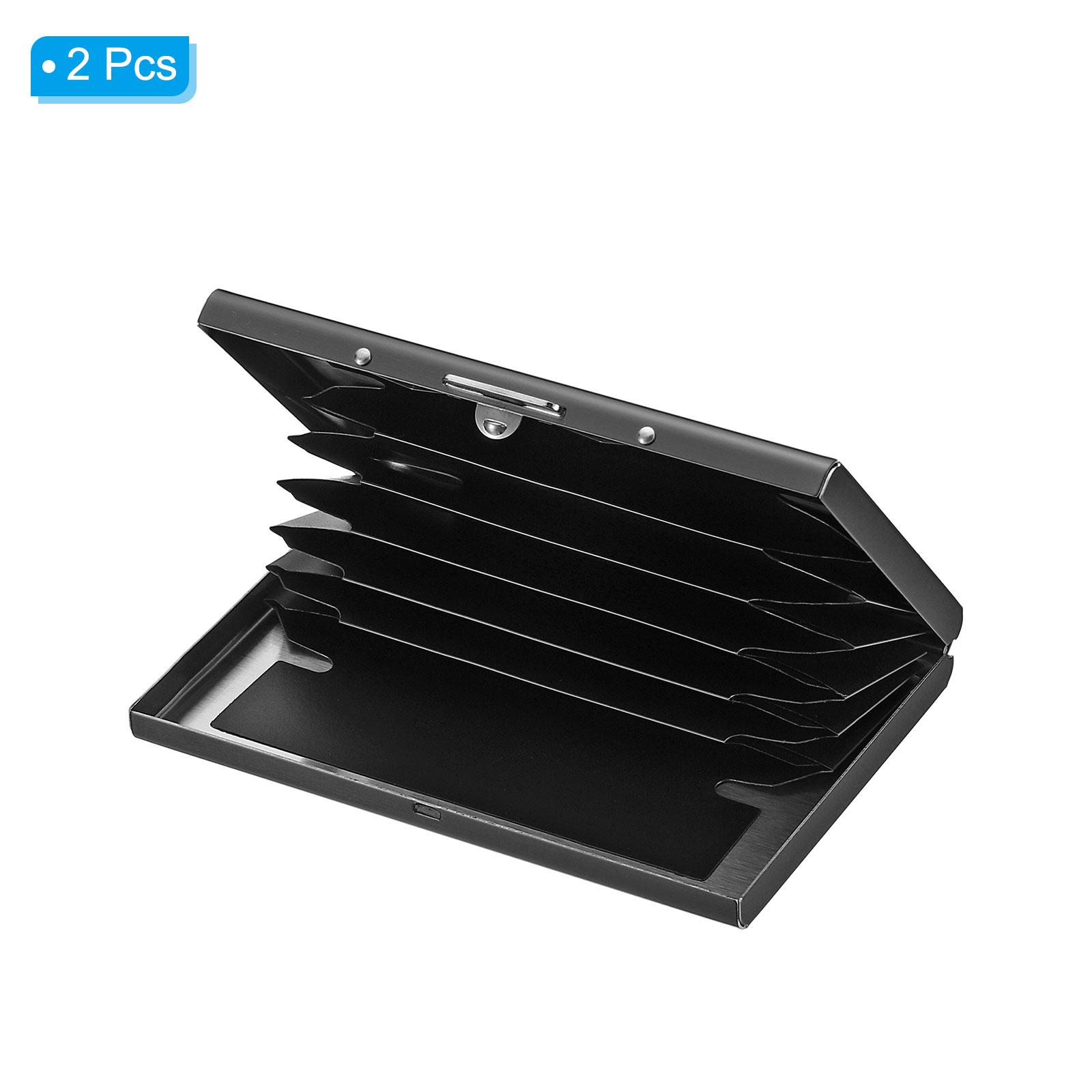 2Pcs Stainless Steel Credit Card Holder Metal Wallet RFID Business Card Holder Protector Pocket Slim Cards Case for Women Men чёрный
2Pcs Stainless Steel Credit Card Holder Metal Wallet RFID Business Card Holder Protector Pocket Slim Cards Case for Women Men чёрный