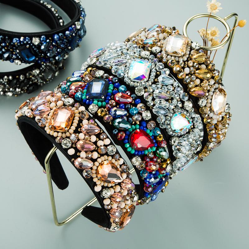 Geometric Glass Crystal Fabric Headband: European & American Fashion Accessory for Party & Catwalk синий
Geometric Glass Crystal Fabric Headband: European & American Fashion Accessory for Party & Catwalk синий