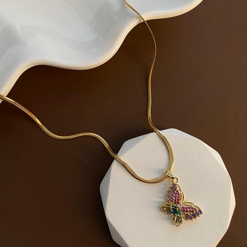Korean Style Zircon Butterfly Pendant Clavicle Necklace - Women s French Light Luxury, Versatile Temperament.
Korean Style Zircon Butterfly Pendant Clavicle Necklace - Women s French Light Luxury, Versatile Temperament.