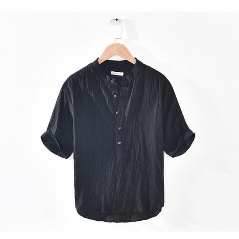 Summer Intage Pure Linen Short Sleeve T Shirt for Men Thin Solid Color Slim Men Clothing Big Size KTB 5XL чорний
Summer Intage Pure Linen Short Sleeve T Shirt for Men Thin Solid Color Slim Men Clothing Big Size KTB 5XL чорний