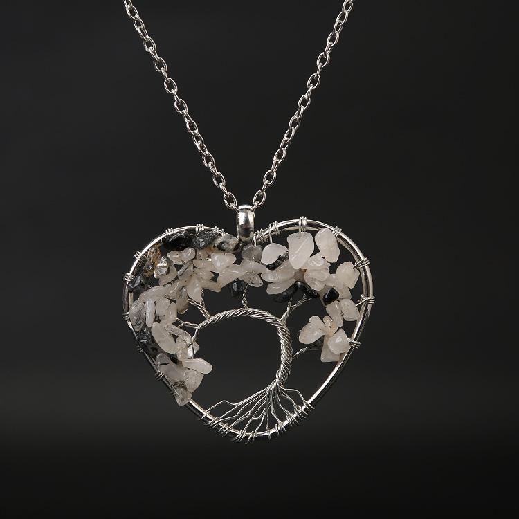 Hand Curved Wound Natural Gravel Tree Of Life, Colorful Heart-Shaped Tree Root Fortune Tree Necklace N34
Hand Curved Wound Natural Gravel Tree Of Life, Colorful Heart-Shaped Tree Root Fortune Tree Necklace N34