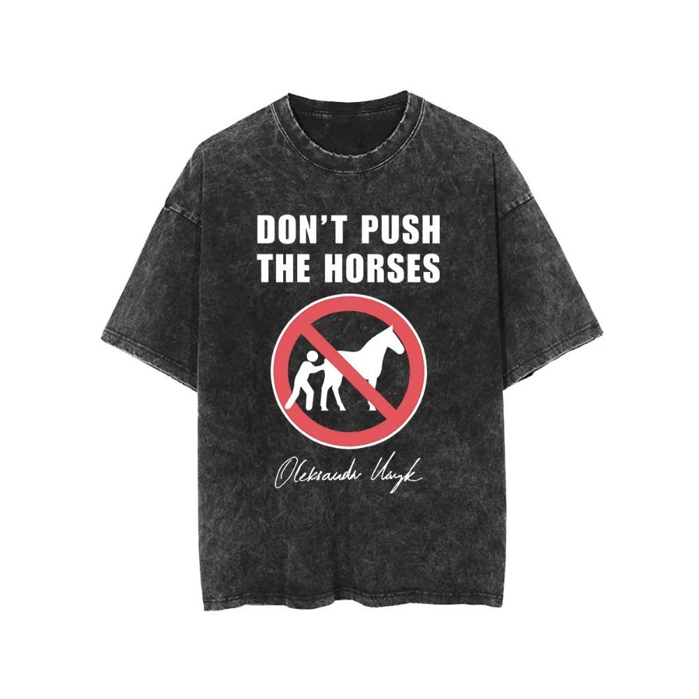 Short Sleeved Round Neck Y2k Tshirt Men Clothing New in Top & Tees Mens T-Shirt Camisetas Don’t Push the Horses Washed 3XL
Short Sleeved Round Neck Y2k Tshirt Men Clothing New in Top & Tees Mens T-Shirt Camisetas Don’t Push the Horses Washed 3XL