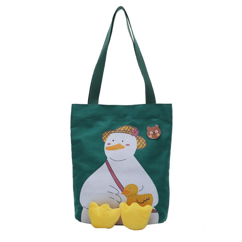 2024 Весенняя милая холщовая сумка через плечо с принтом утки - Большая вместимость для женщин и девушек
2024 Весенняя милая холщовая сумка через плечо с принтом утки - Большая вместимость для женщин и девушек