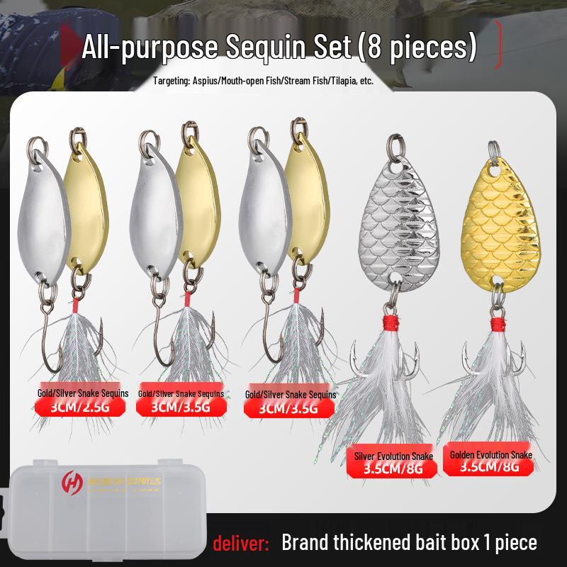 Sequin Combo Killer Lure Set for Aspius & Mackerel - Special Small Sequins for Saltwater & Freshwater, Thunder Frog
Sequin Combo Killer Lure Set for Aspius & Mackerel - Special Small Sequins for Saltwater & Freshwater, Thunder Frog