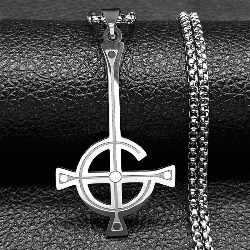 Ghost Nameless Band BC Pendant Necklace for Women Men Stainless Steel Ghoul Cross Chain Musical Jewelry Accessory срібний
Ghost Nameless Band BC Pendant Necklace for Women Men Stainless Steel Ghoul Cross Chain Musical Jewelry Accessory срібний