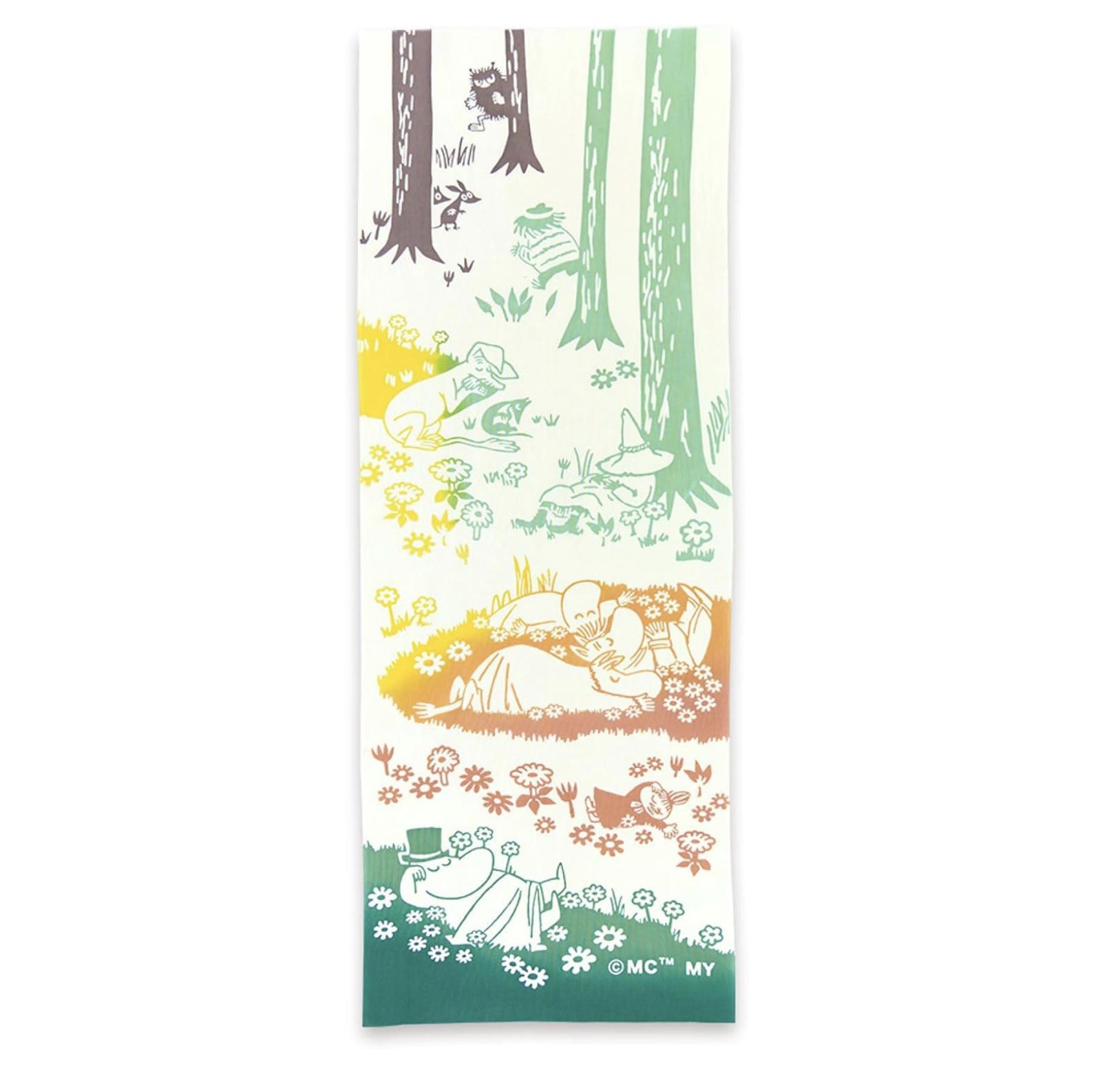 Momin Mumin Miyamoto Tenugui Towel Tapestry Chusen dyed Naptime M зелений
Momin Mumin Miyamoto Tenugui Towel Tapestry Chusen dyed Naptime M зелений