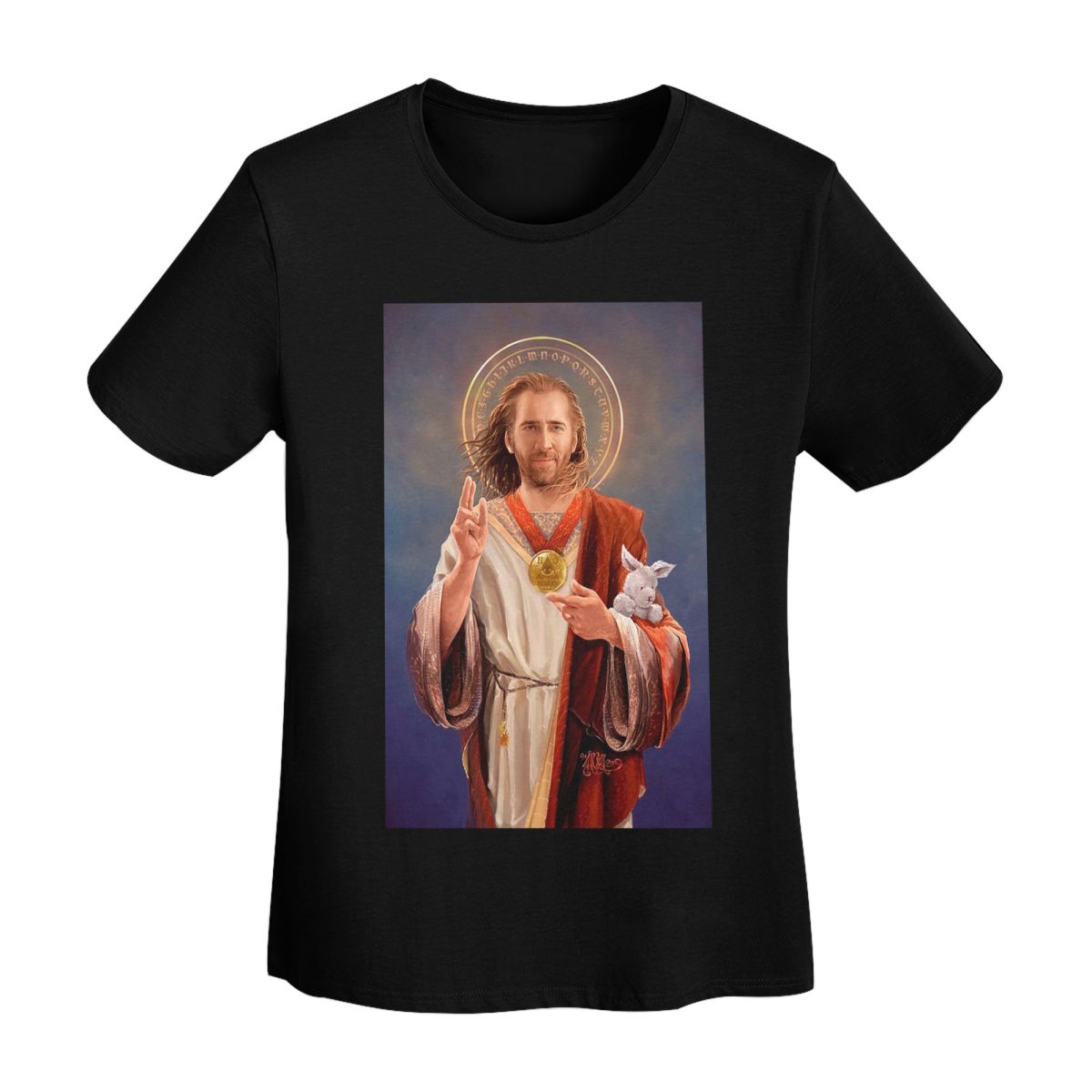 Nicolas Cage Saint Nicolas Of Cage TShirt Women Short Sleeve T Shirts Crew Neck Streetwear Cotton Summer Tees Streetwear 2XL
Nicolas Cage Saint Nicolas Of Cage TShirt Women Short Sleeve T Shirts Crew Neck Streetwear Cotton Summer Tees Streetwear 2XL