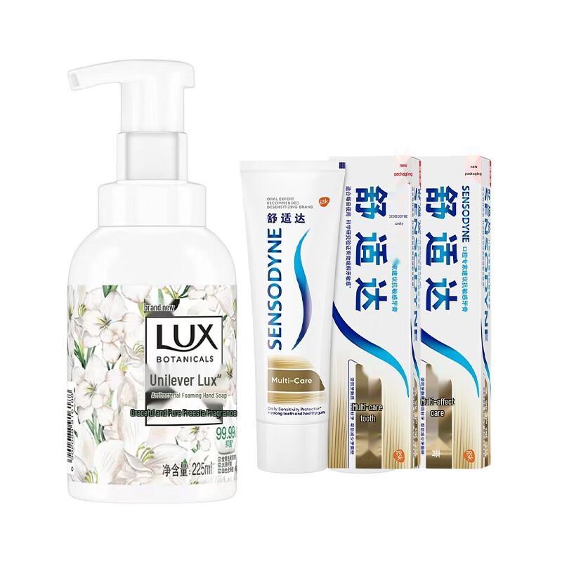 Lux Anti-bacterial Hand Wash & Multi-effect Toothpaste Bundle
Lux Anti-bacterial Hand Wash & Multi-effect Toothpaste Bundle