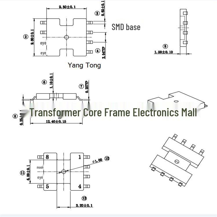 Magnetic Ring Inductor Base Transformer 034 027 075 SB081
Magnetic Ring Inductor Base Transformer 034 027 075 SB081