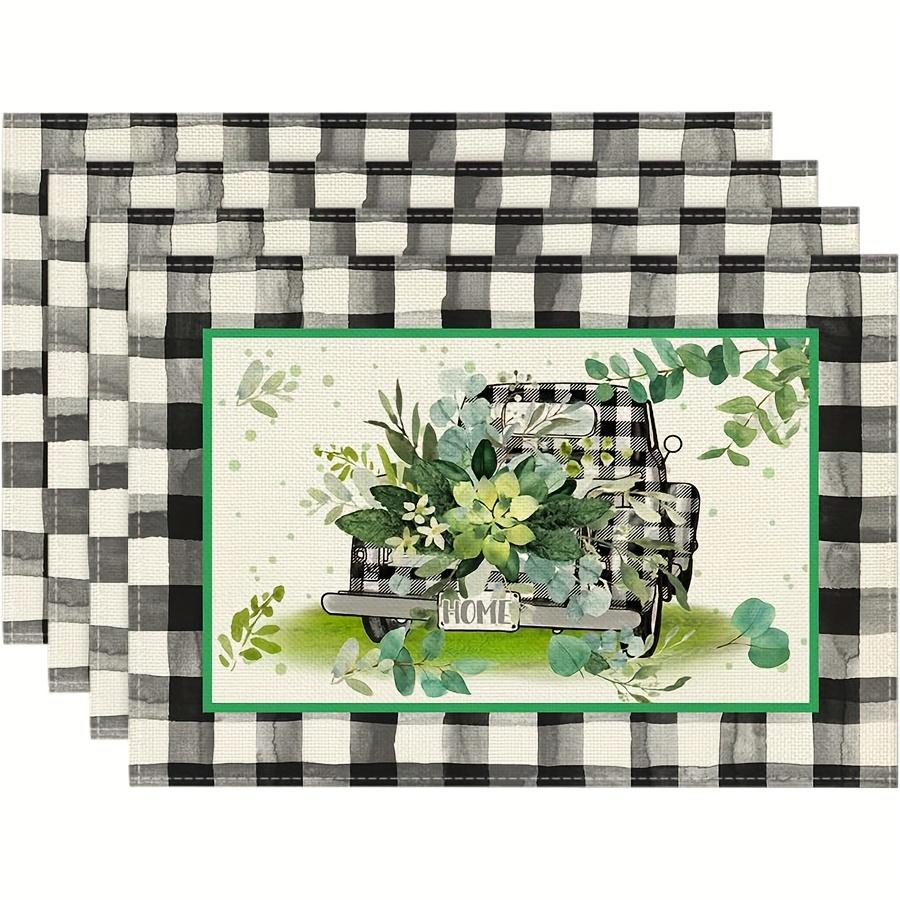 Farmhouse Truck With Eucalyptus Placemats Set Buffalo Check Border Table Mats For Rustic Kitchen Decor 4Pcs-30X45cm(12X18in
Farmhouse Truck With Eucalyptus Placemats Set Buffalo Check Border Table Mats For Rustic Kitchen Decor 4Pcs-30X45cm(12X18in