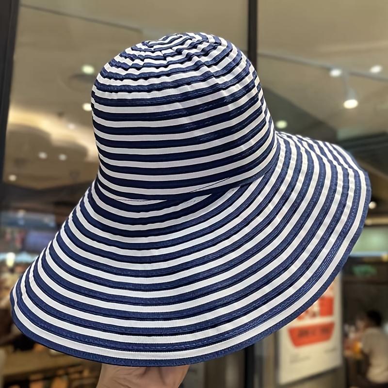 Women S New Striped Wide-Brimmed Sun Hat Featuring A Front-Long-Back-Short Brim Design, With An Extended And Widened Brim That Is Stylish And Blue and white stripes
Women S New Striped Wide-Brimmed Sun Hat Featuring A Front-Long-Back-Short Brim Design, With An Extended And Widened Brim That Is Stylish And Blue and white stripes