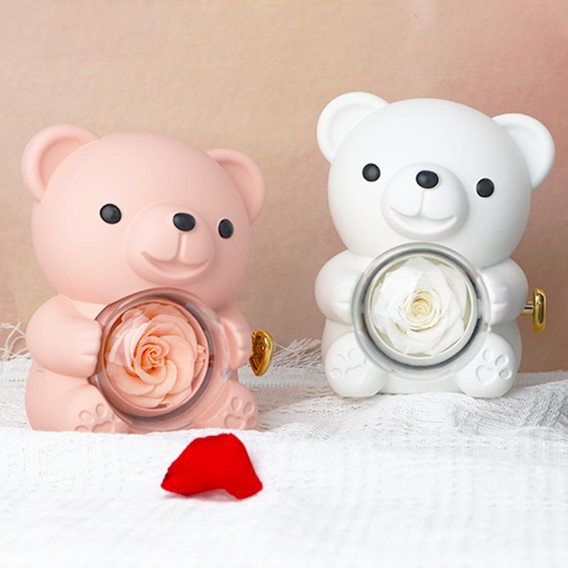 Creative Rotating Jewelry Box with Eternal Flower and High-Quality Painted Bear - Perfect Valentine s Day Gift Gray; Empty Box, No Flowers
Creative Rotating Jewelry Box with Eternal Flower and High-Quality Painted Bear - Perfect Valentine s Day Gift Gray; Empty Box, No Flowers