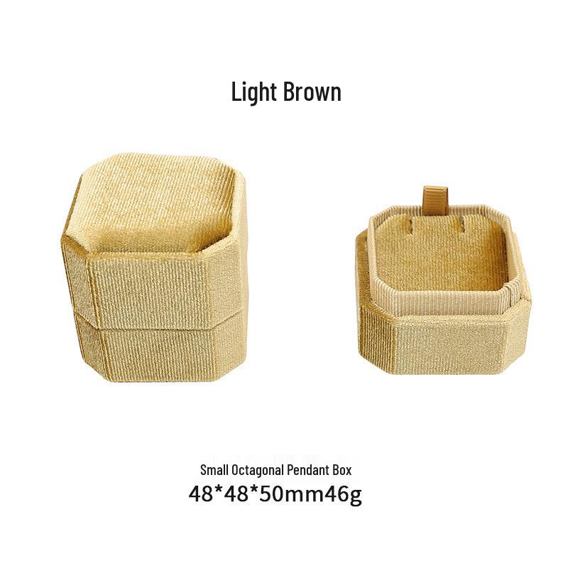 Small Octagonal Velvet Ring and Earring Box with Lid
Small Octagonal Velvet Ring and Earring Box with Lid