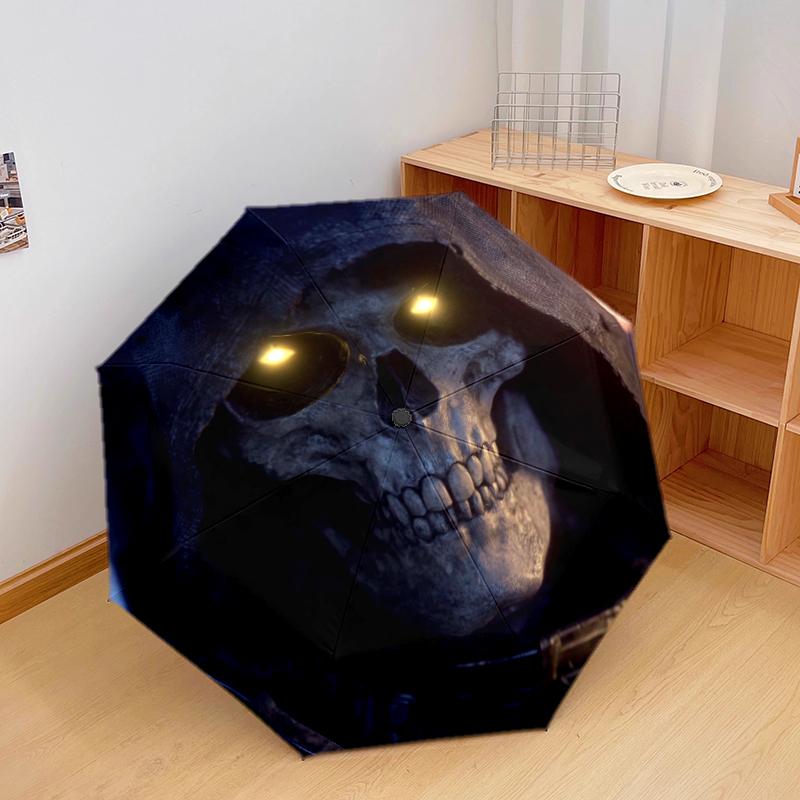 1 PC Automatic Folding Umbrella - Glowing skull Pattern, Portable & Foldable Design with 8 Ribs, Christmas Birthday Gifts
1 PC Automatic Folding Umbrella - Glowing skull Pattern, Portable & Foldable Design with 8 Ribs, Christmas Birthday Gifts