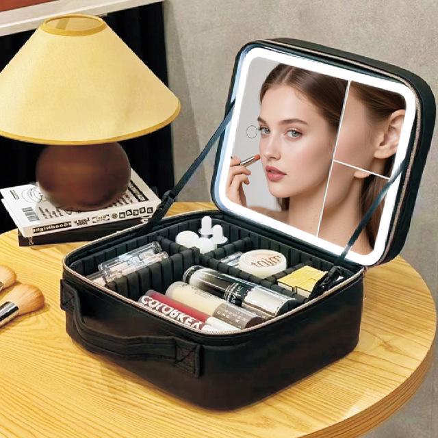 LED Makeup Mirror with Lights, Touch-up Convenience, Tool Box Storage Bag Single-Sided Mirror чорний
LED Makeup Mirror with Lights, Touch-up Convenience, Tool Box Storage Bag Single-Sided Mirror чорний