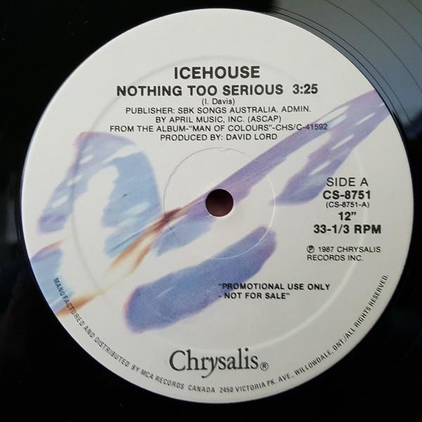 12inch Record ICEHOUSE Nothing Too Serious CS8751 Chrysalis 1987 Canada Pop Used
12inch Record ICEHOUSE Nothing Too Serious CS8751 Chrysalis 1987 Canada Pop Used