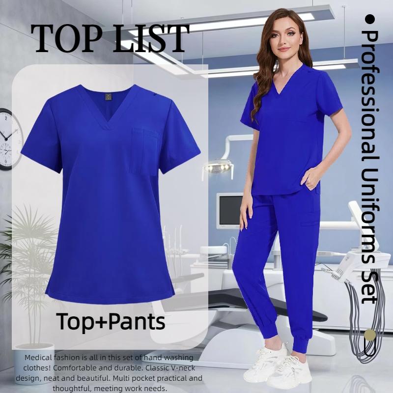 Разноцветные спортивные костюмы, униформа для врачей и медсестер, топы с короткими рукавами и V-образным вырезом, брюки с карманами, комплекты хирургических костюмов для медсестер, медицинская клиническая одежда XXL
Разноцветные спортивные костюмы, униформа для врачей и медсестер, топы с короткими рукавами и V-образным вырезом, брюки с карманами, комплекты хирургических костюмов для медсестер, медицинская клиническая одежда XXL