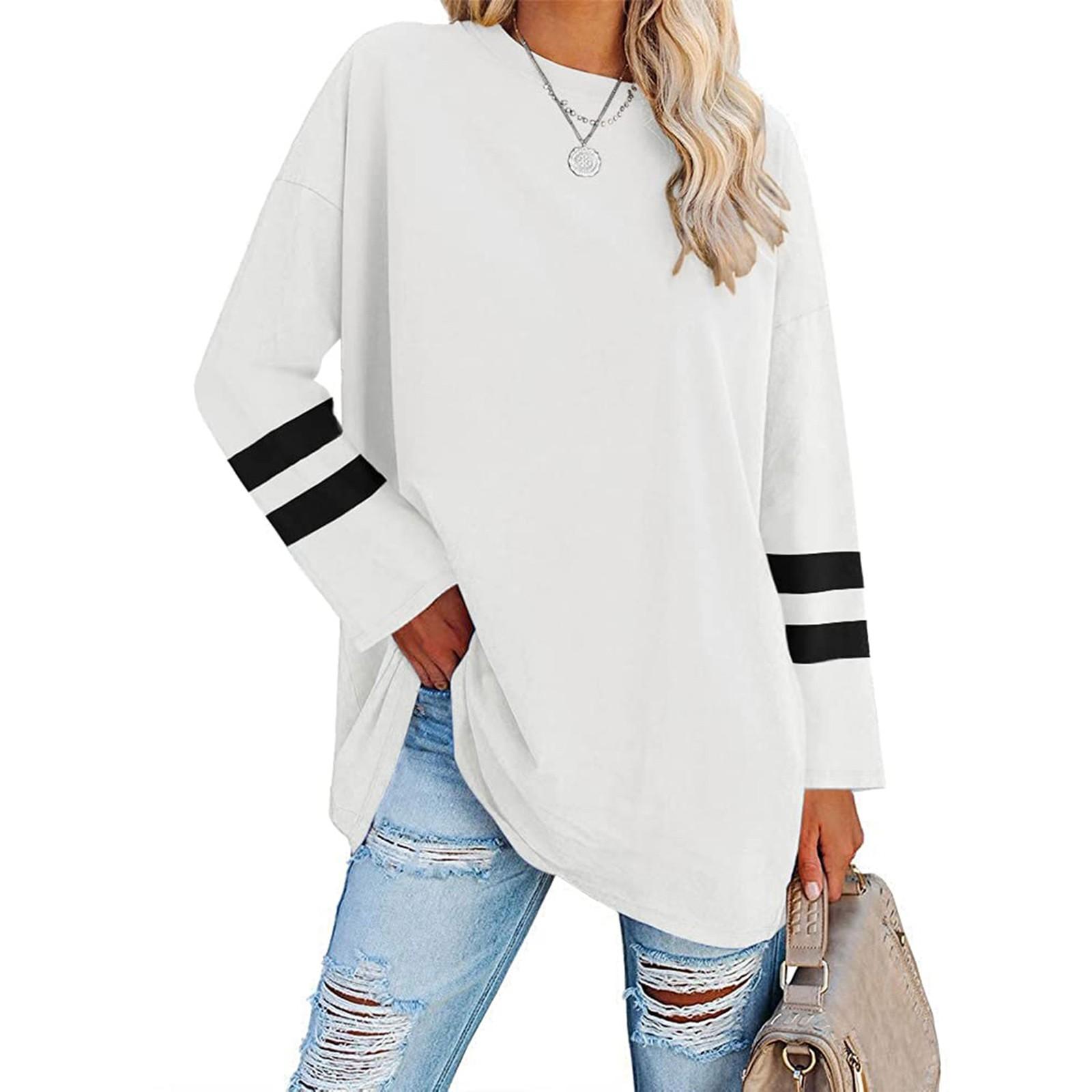 Women s Long Sleeve Oversized T Shirts Loose Fit Casual O-Neck Tunic Tops Soft Blouse L белый
Women s Long Sleeve Oversized T Shirts Loose Fit Casual O-Neck Tunic Tops Soft Blouse L белый