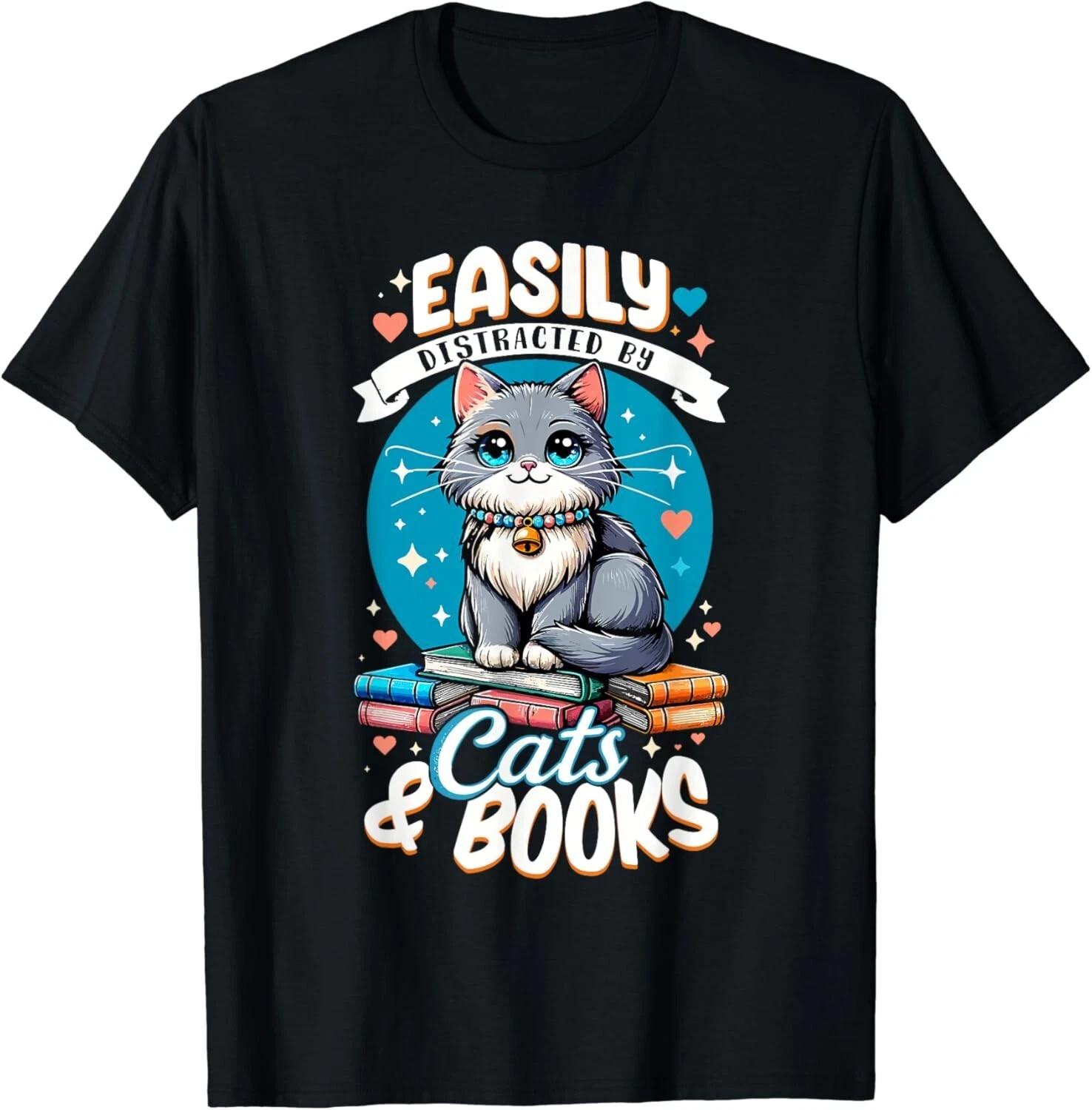 Easily Distracted By Cats and Books Shirt Bookworm Pet Lover Gift Unisex T-Shirt 4XL
Easily Distracted By Cats and Books Shirt Bookworm Pet Lover Gift Unisex T-Shirt 4XL