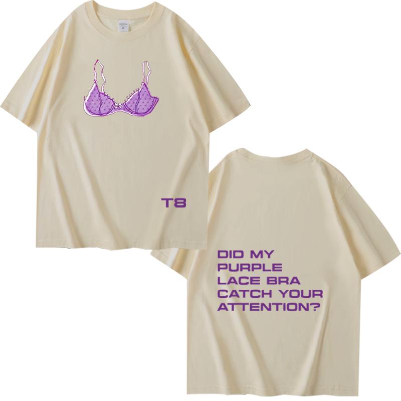 Tate McRae Purple Lace Bra So Close To What T Shirt Unisex Women Oversized 100 Cotton Hot Sale Summer Print Unisex Plus Size Tops 2XL
Tate McRae Purple Lace Bra So Close To What T Shirt Unisex Women Oversized 100 Cotton Hot Sale Summer Print Unisex Plus Size Tops 2XL