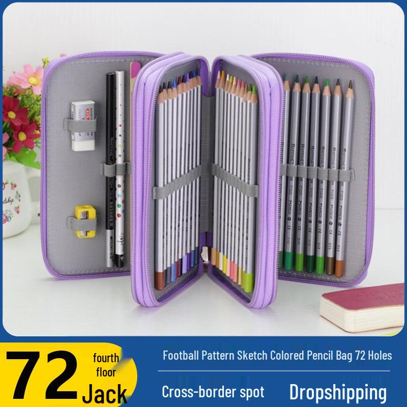 Secret Garden 72-Hole Pencil Case with Football Design - Four-layer Sketch and Coloring Stationery Box 20
Secret Garden 72-Hole Pencil Case with Football Design - Four-layer Sketch and Coloring Stationery Box 20