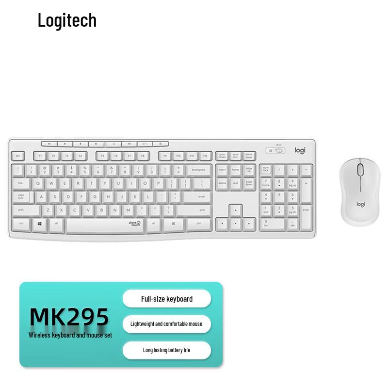 Logitech MK295 Silent Wireless Keyboard and Mouse Combo
Logitech MK295 Silent Wireless Keyboard and Mouse Combo