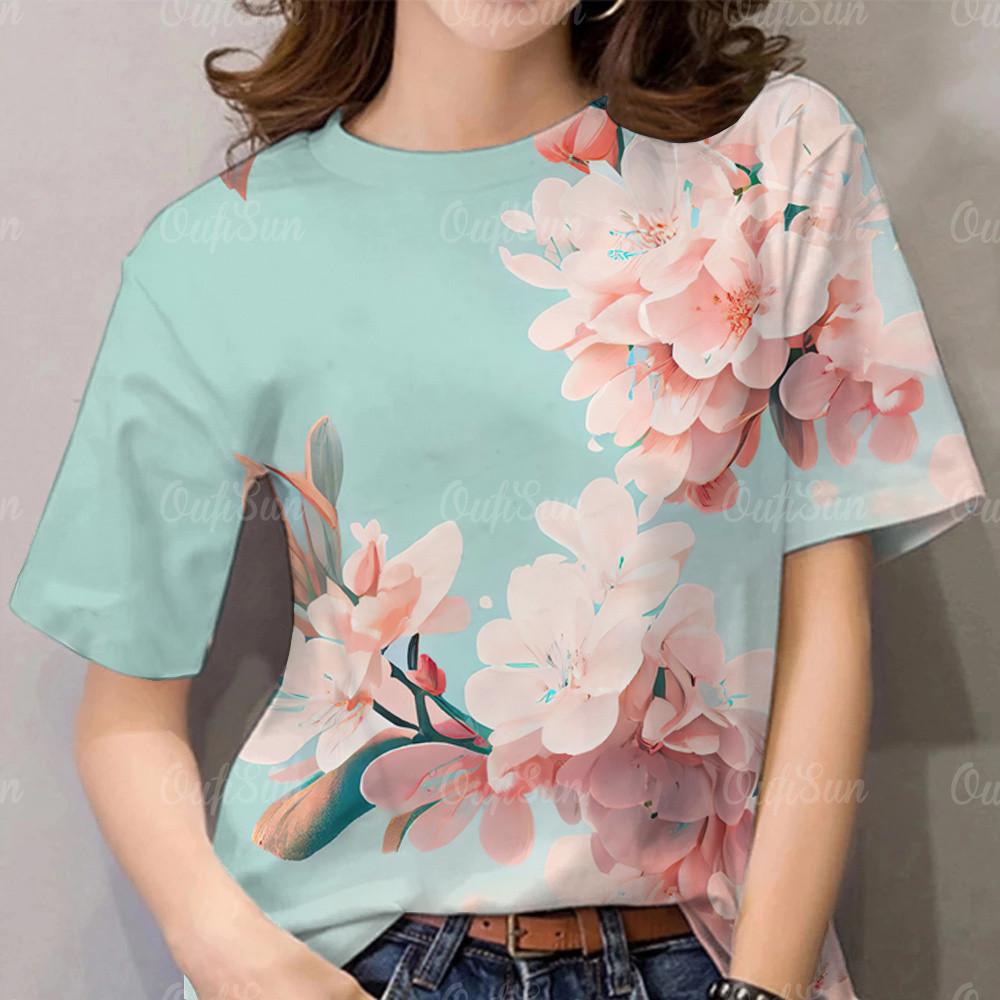 Short sleeve 3D printed Hawaiian style loose T-shirt for women 2XS
Short sleeve 3D printed Hawaiian style loose T-shirt for women 2XS