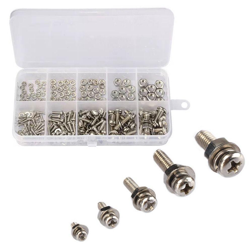 320pcs Hardware Screw Retainer Fastener Round Head Bolt Nut Combination Kit Replacement Tool
320pcs Hardware Screw Retainer Fastener Round Head Bolt Nut Combination Kit Replacement Tool