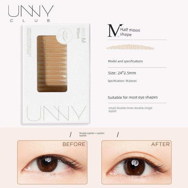 Unny Double Eyelid Tape Simulates Natural Lace, Seamless, Invisible, Long-Lasting, Not Easy to Come Off, Lightweight, Diagonal-Cut Beauty Tape Classic Style#M-Long and Narrow Type
Unny Double Eyelid Tape Simulates Natural Lace, Seamless, Invisible, Long-Lasting, Not Easy to Come Off, Lightweight, Diagonal-Cut Beauty Tape Classic Style#M-Long and Narrow Type