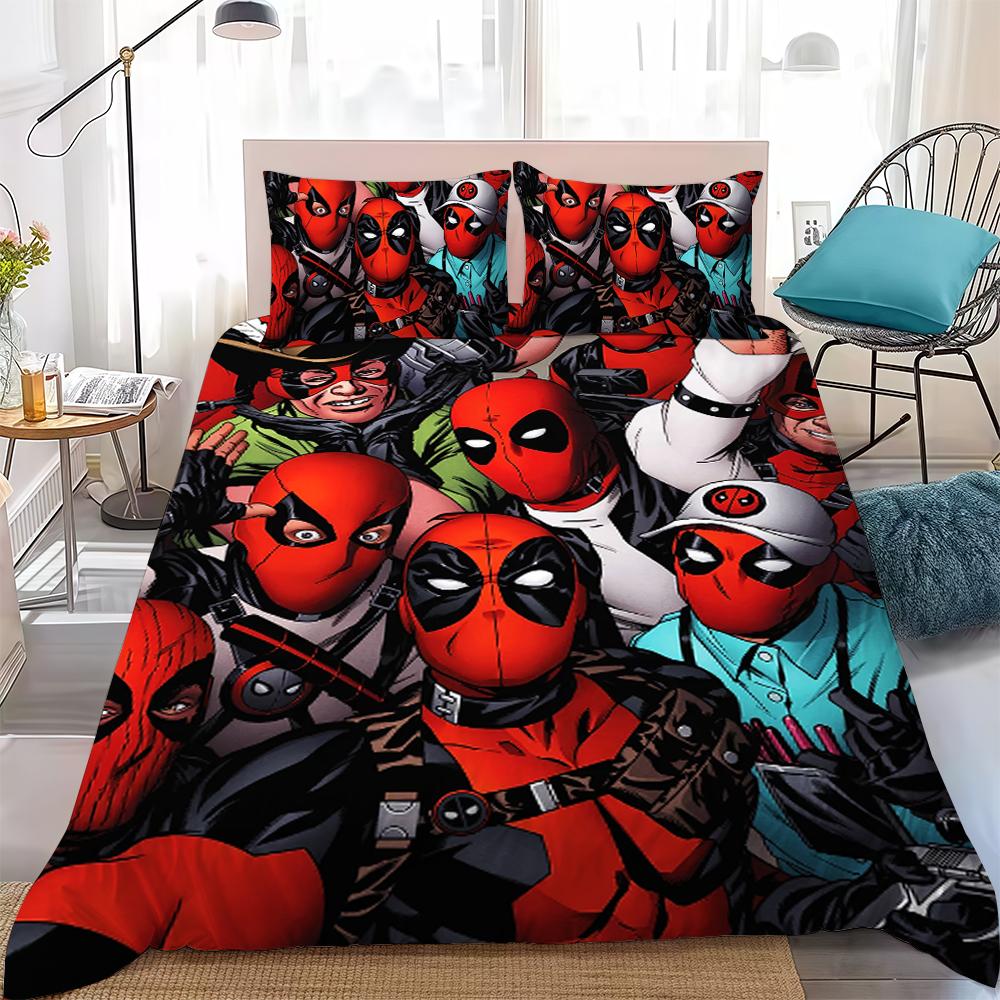 Funny D-Deadpool Duvet Cover Set Home Style Bedding Soft Laundry Cotton Bed 3 Piece Set Student Dormitory Gift 135x200cm
Funny D-Deadpool Duvet Cover Set Home Style Bedding Soft Laundry Cotton Bed 3 Piece Set Student Dormitory Gift 135x200cm
